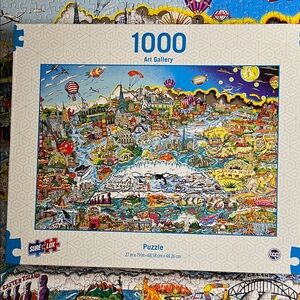 🧩1000 piece “Art Gallery” depicts places of interest around the world. Complete